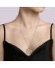 Gabriel & Co. Contemporary Collection 0pen Diamond Circle Leaf Necklace